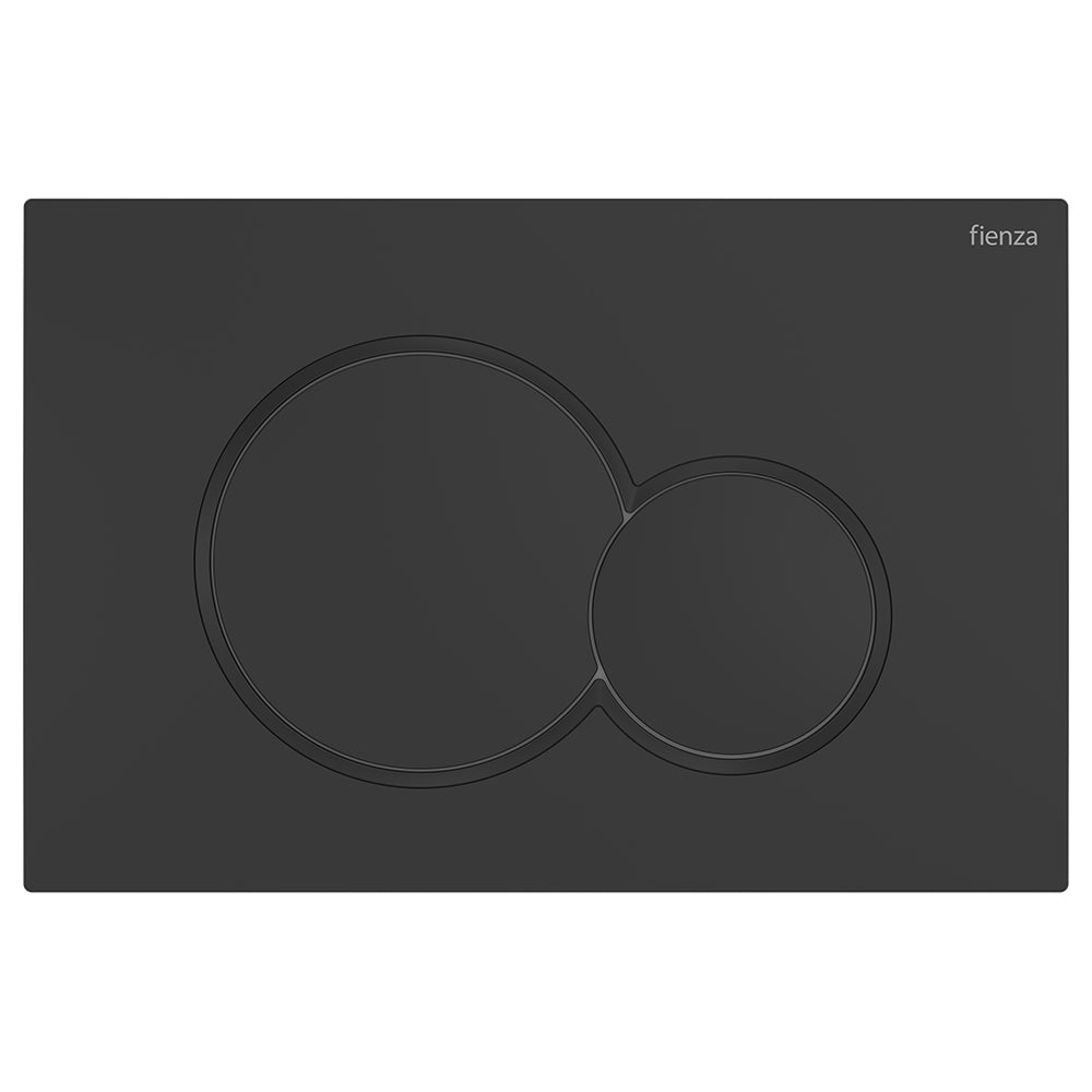 Fienza SIGMA Round Button Flush Plate suits Geberit Sigma Cistern Matte Black SIG41-MB