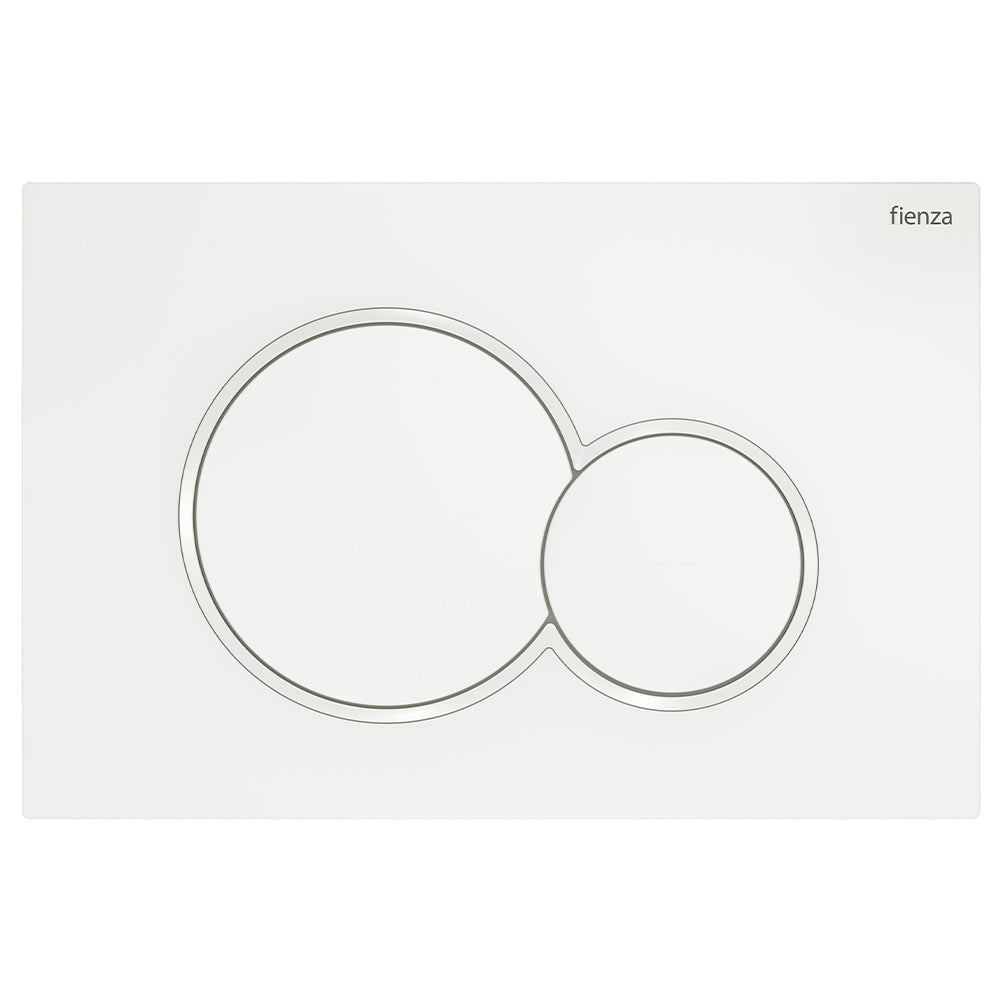 Fienza SIGMA Round Button Flush Plate suits Geberit Sigma Cistern Matte White SIG41-MW