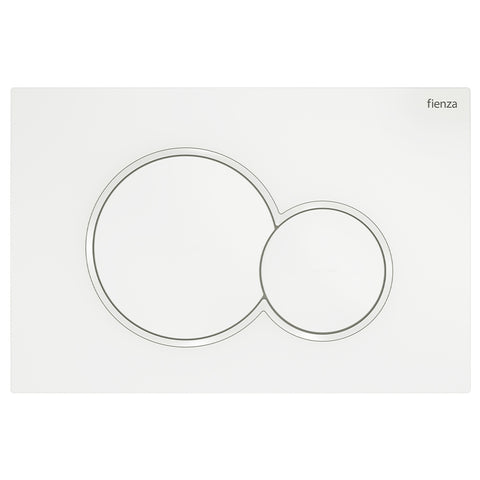 Fienza SIGMA Round Button Flush Plate suits Geberit Sigma Cistern Matte White SIG41-MW
