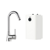 Stiebel Eltron Open Vented Compact Storage Water Heater SNU 5 + Gooseneck Sink Mixer MES-G 232383