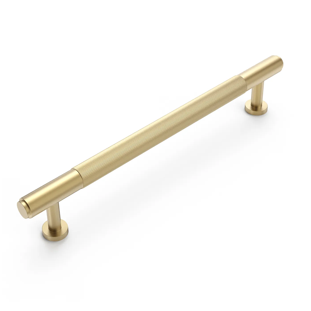 Otti Soho Handle 160/195mm (160mm Hole To Hole ; 195mm Total Length) Brushed Brass SOHDL160-BB