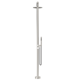 Bella Vista Mica Soft Square Freestanding Outdoor Shower Brushed Nickel OS-52-BN