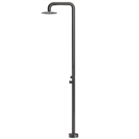 Bella Vista Mica Soft Square Freestanding Outdoor Shower Gunmetal OS-52-GM