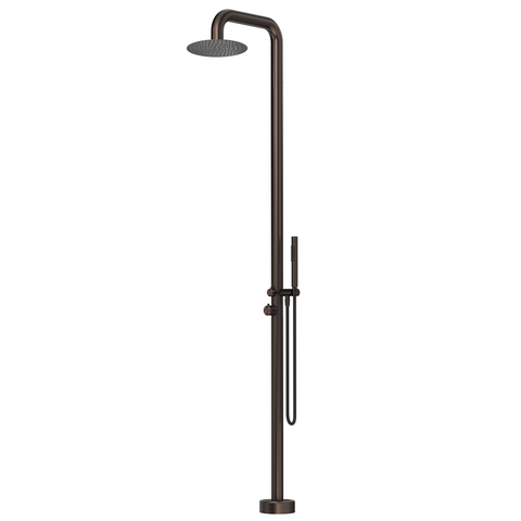 Bella Vista Mica Soft Square Freestanding Outdoor Shower Dusk Bronze OS-52-DB