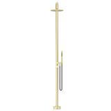 Bella Vista Mica Soft Square Freestanding Outdoor Shower French Gold OS-52-FG
