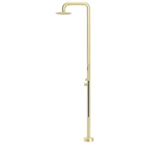 Bella Vista Mica Soft Square Freestanding Outdoor Shower French Gold OS-52-FG
