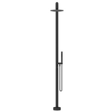 Bella Vista Mica Soft Square Freestanding Outdoor Shower Black OS-52-BLK