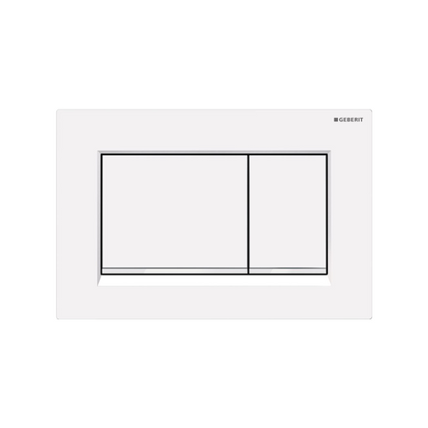 Oliveri Toilet Geberit SIGMA30 Square Push Plate Matte White SQPPWH