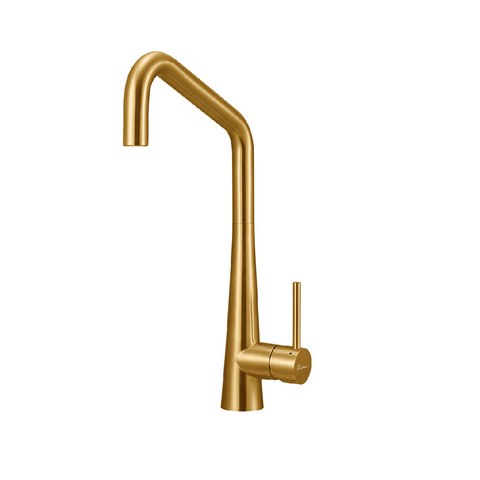 Oliveri Tap Square Gooseneck Lead Free Brushed Gold SS31670-AU