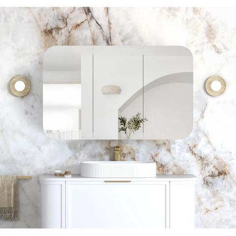 Otti Newport Shaving Cabinet 1200x750mm White SSQ1275