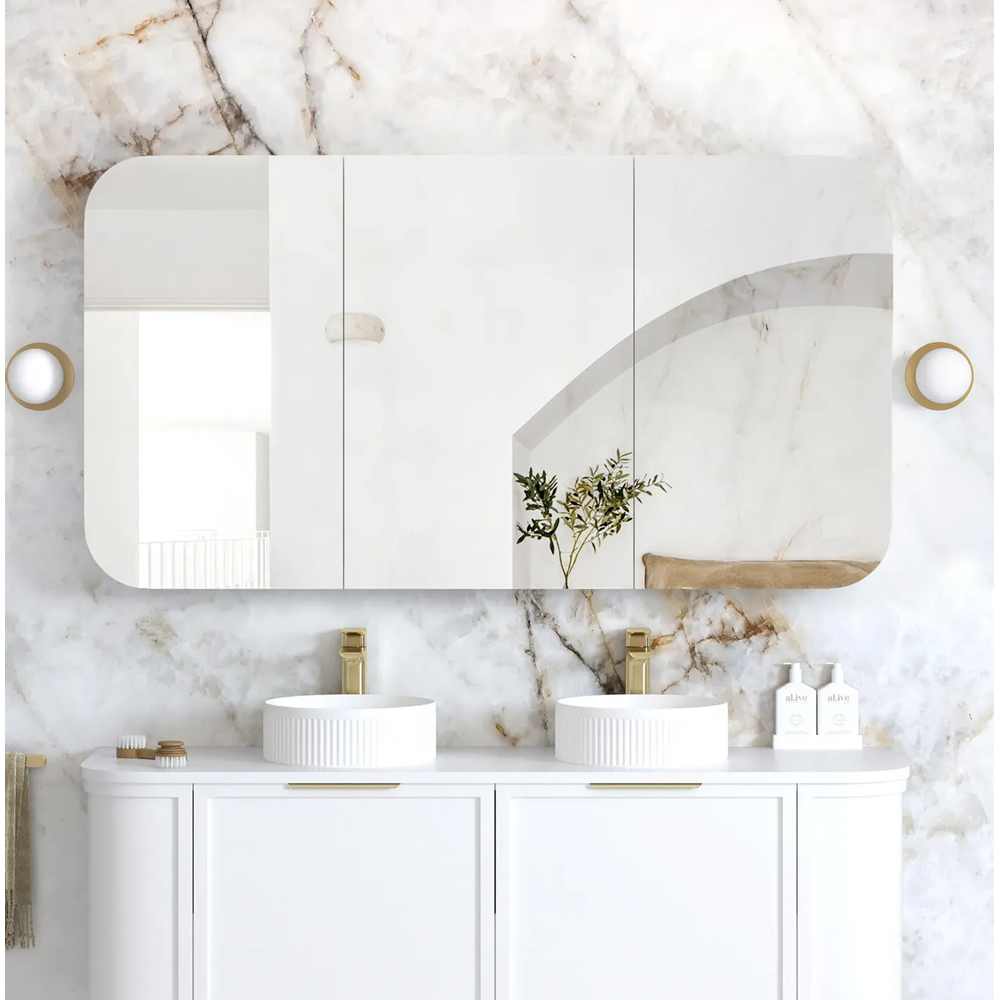 Otti Newport Shaving Cabinet 1500x750mm White SSQ1575