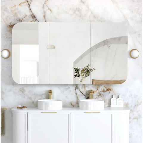 Otti Newport Shaving Cabinet 1500x750mm White SSQ1575