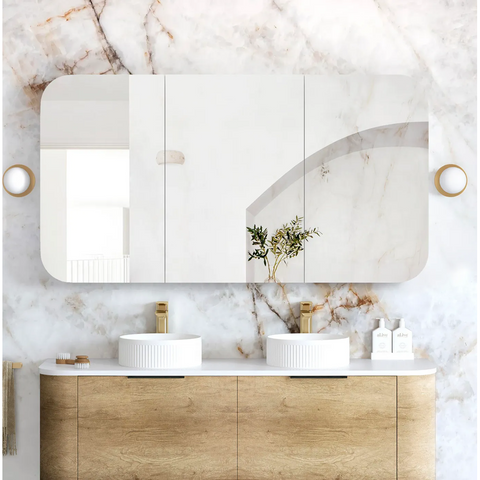 Otti Newport Shaving Cabinet 1500x750mm Natural Oak SSQ1575N