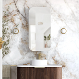 Otti Newport Shaving Cabinet 900x450mm Sable Walnut SSQ9045SW