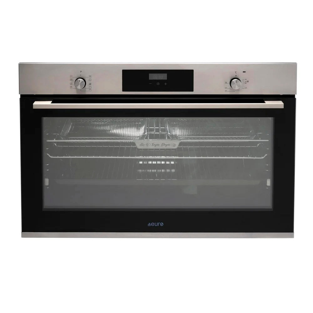 Euro Appliance Oven Electric 90cm x 60cm 9 Multifunctions Touch LED Clock Timer Stainless Steel EO9060EMX3