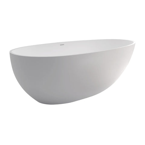 Fienza Bahama Solid Surface Bath 1500mm (Built-In Overflow) Matte White ST03-1500