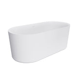Fienza Empire Slim Solid Surface Acrylic Bath 1500mm Matte White Ext Gloss White Int ST08-150