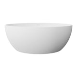 Fienza Shinto Solid Surface Bath 1500mm w/ Integrated Overflow Matte White ST13-1500
