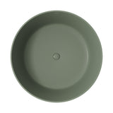 Fienza Minka Fluted Solid Surface Round Bath 1500mm w/ Overflow Forest ST21-1500F