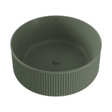 Fienza Minka Fluted Solid Surface Round Bath 1500mm w/ Overflow Forest ST21-1500F
