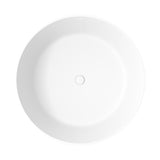 Fienza Minka Fluted Solid Surface Round Bath 1500mm w/ Overflow Matte White ST21-1500
