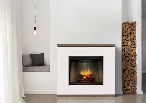 Dimplex Firebox Electric 2kW Strata Mantle w/ 30" Revillusion White and Walnut Veneer STA20C-AU