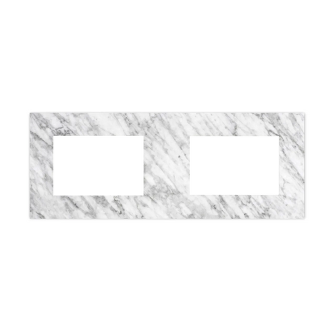 Otti Top 1200x465x18mm w/ Undermount Cut Only Double Bowl Natural Carrara Marble STUD124NCA-DU