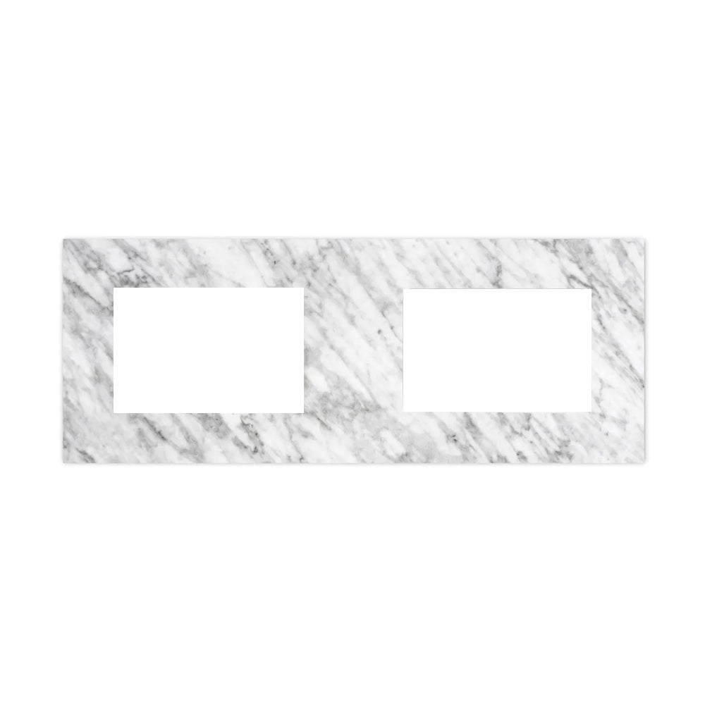 Otti Top 1200x465x18mm w/ Undermount Cut Only Natural Carrara Marble STUD124NCA-U
