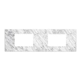 Otti Top 1500x465x18mm w/ Double Undermount Cuts Only Natural Carrara Marble STUD154NCA-U