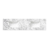 Otti Top 1800x465x18mm w/ Double Undermount Basins Natural Carrara Marble STUD184NCA-UB