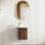 Otti Mini Ensuite Vanity 400mm (w/ Basin) Sable Walnut Fluted SP400SW