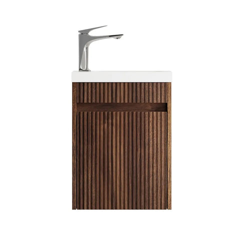 Otti Mini Ensuite Vanity 400mm (w/ Basin) Sable Walnut Fluted SP400SW