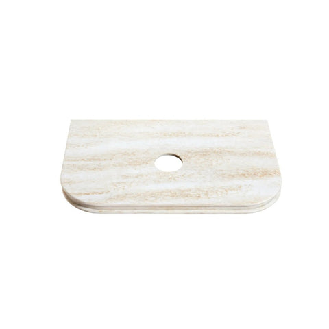Otti Bondi Curve Fluted Wall Hung Vanity 600mm Satin White / Sand Dune Top BO600WST-SD