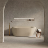 Nood Co Juno Freestanding Concrete Bathtub 1690mm Sand JU1-5-0-SA