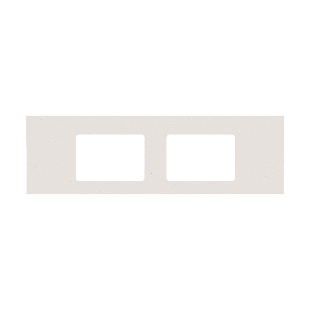 Fienza Double Undermount Stone Top 1500mm (No Taphole) Silica Free Sandstone Mist 514-146-SF