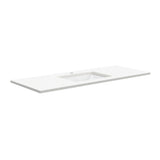 Fienza Sarah Crystal Pure Undermount Vanity Top 1200mm Silica Free (No Taphole) White SC1200-0-SF