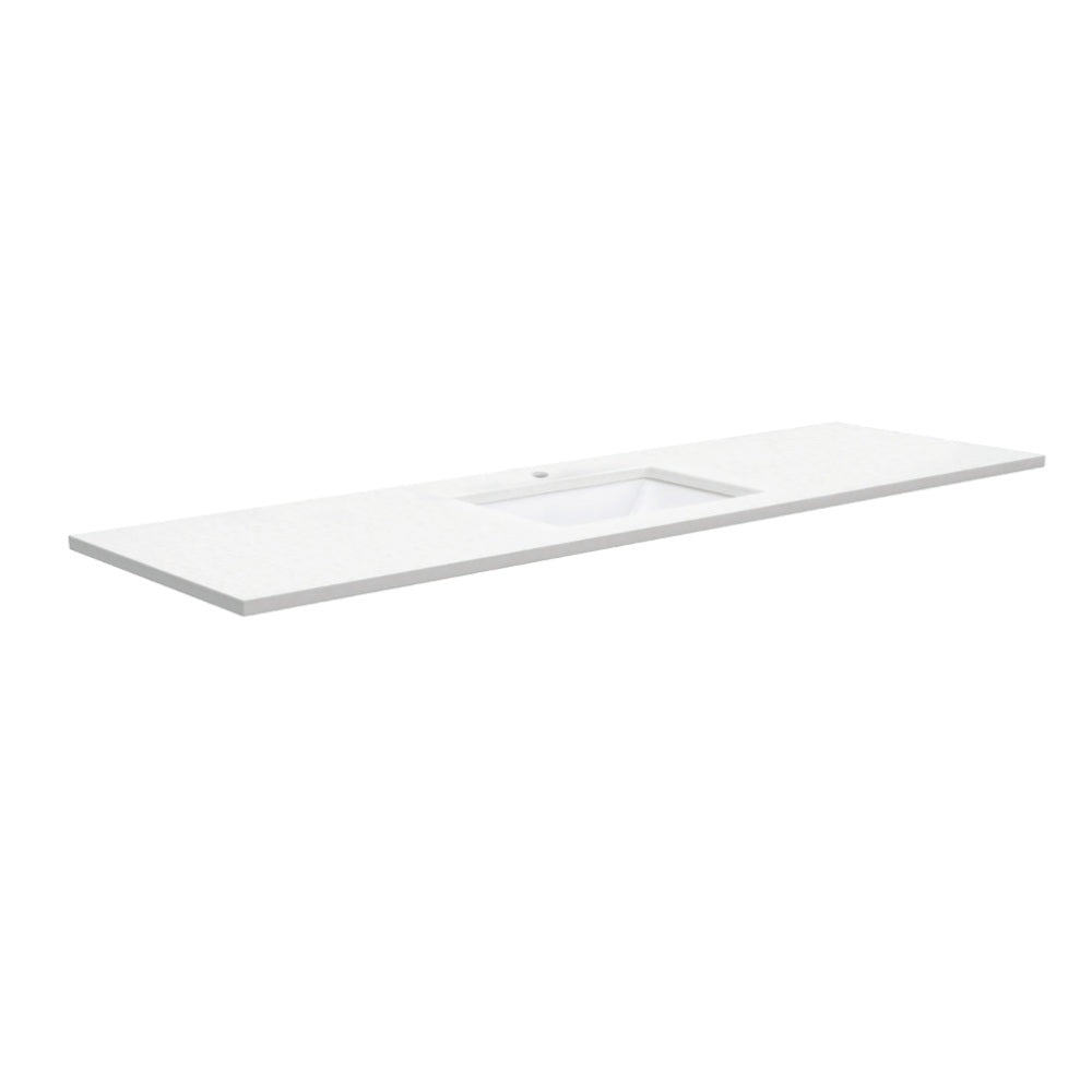 Fienza Sarah Crystal Pure Undermount Vanity Top 1500mm (1 Taphole) Silica Free White SC1500-SF