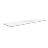 Fienza Sarah Crystal Pure Undermount Vanity Top 1500mm (1 Taphole) Silica Free White SC1500-SF