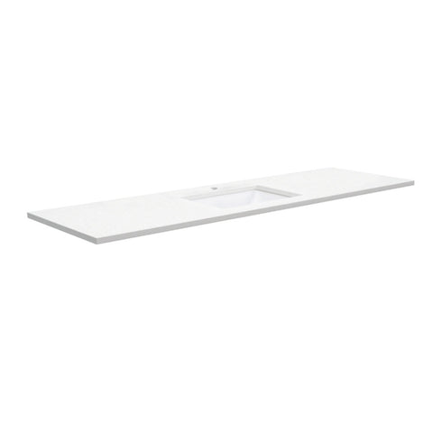 Fienza Sarah Crystal Pure Undermount Vanity Top 1500mm (1 Taphole) Silica Free White SC1500-SF