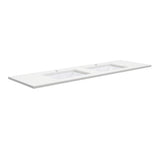 Fienza Sarah Roman Sand Undermount Vanity Top 1500mm Double Basin Silica Free (No Taphole) White SA1500-D-0-SF
