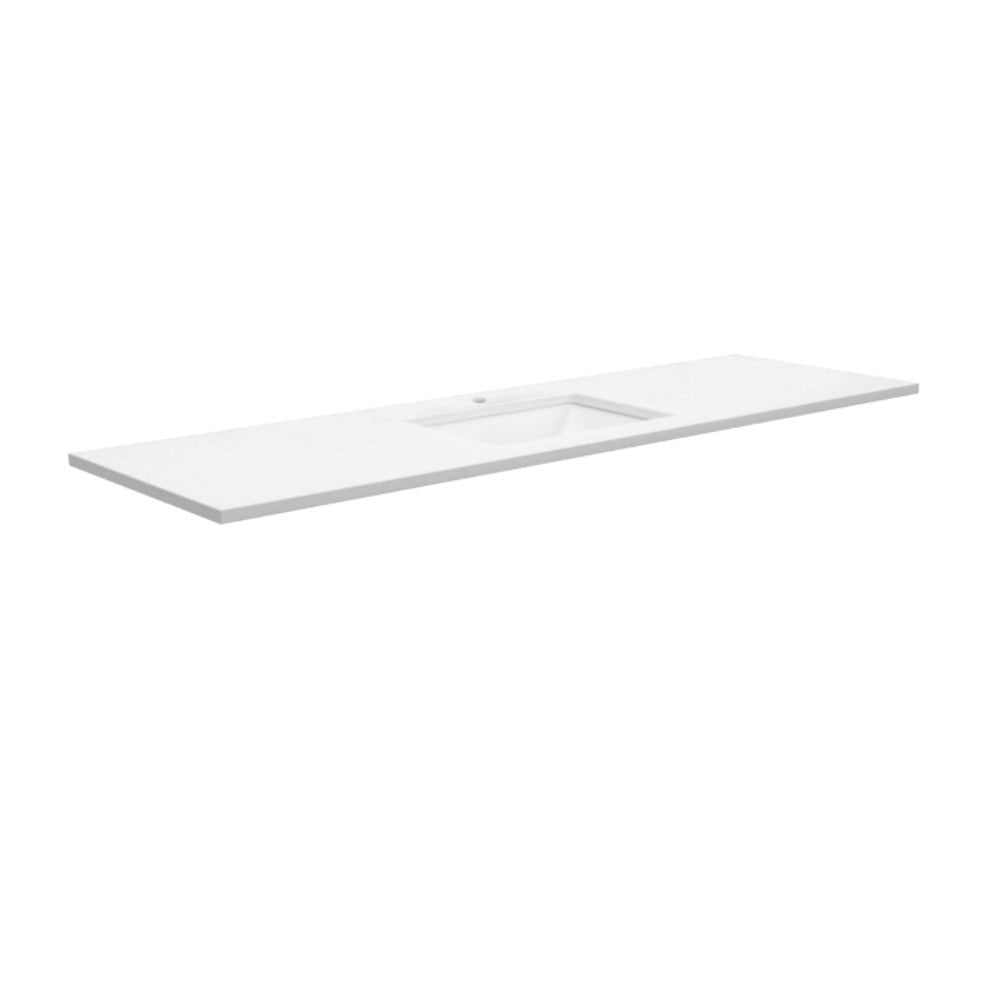 Fienza Sarah Roman Sand Undermount Vanity Top 1500mm Silica Free (No Taphole) White SA1500-0-SF