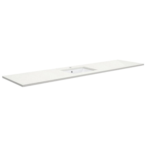 Fienza Sarah Crystal Pure Undermount Vanity Top 1800mm Silica Free (No Taphole) White SC1800-0-SF
