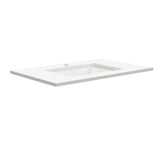 Fienza Sarah Roman Sand Undermount Vanity Top 750mm (1 Taphole) Silica Free White SA750-SF