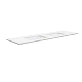 Fienza Sarah Crystal Pure Undermount Vanity Top 1500mm Double Basin Silica Free (No Taphole) White SC1500-D-0-SF