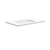 Fienza Sarah Crystal Pure Undermount Vanity Top 750mm (1 Taphole) Silica Free White SC750-SF