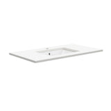 Fienza Sarah Crystal Pure Undermount Vanity Top 900mm Silica Free (No Taphole) White SC900-0-SF