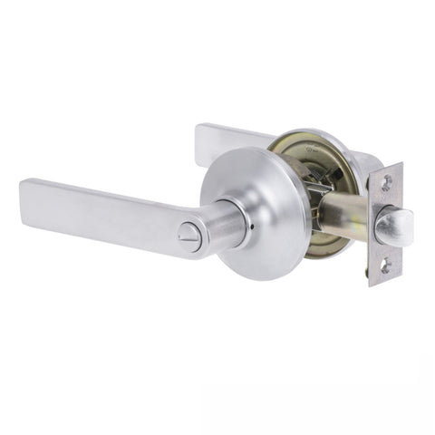 Lockwood Symmetry Privacy Set Lever 3 Satin Chrome 7552SC