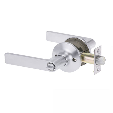 Lockwood Symmetry Entrance Set Lever 3 Satin Chrome 7550SC