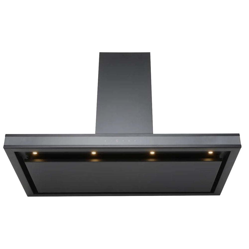 Schweigen Silent Inline Motor Canopy Rangehood 1600M3/Hr 90cm Black DS3326B-9SINL