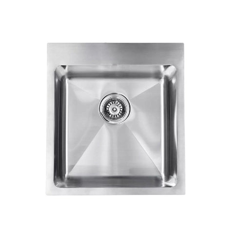 Seima Sink Kubic 450 Single Bowl 450x500mm Abovemount with Overflow (No taphole) Stainless Steel 191655